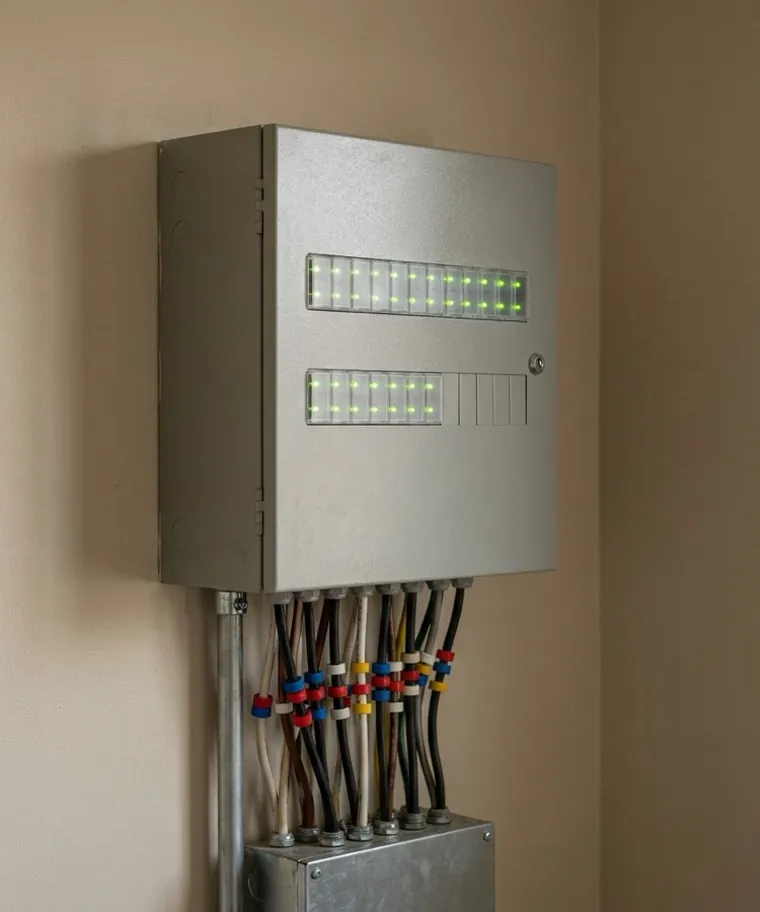 Central de cerca elétrica setorizada instalada em guarita de condomínio